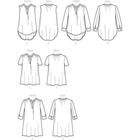 Misses Tops & Tunic Sewing Pattern McCalls M7324 Sizes A5 6-14 - Picture 3 of 7